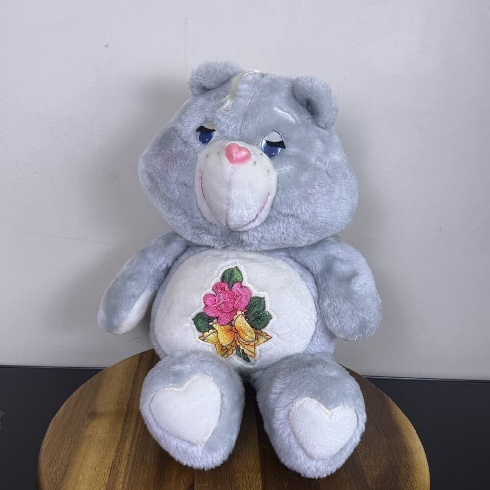 Vintage 1983 Kenner Care Bears Grams BEAR 15" Plush Grandma Gran Gray